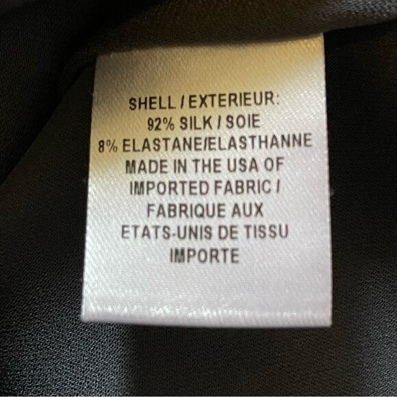 Milly Grey Silk Short Sleeve High Low Blouse Small - Picture 8 of 10